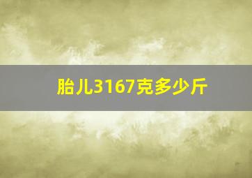 胎儿3167克多少斤