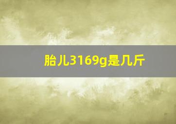 胎儿3169g是几斤