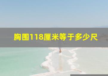 胸围118厘米等于多少尺