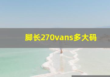 脚长270vans多大码