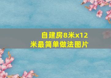 自建房8米x12米最简单做法图片