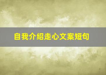 自我介绍走心文案短句