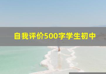 自我评价500字学生初中