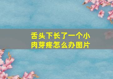 舌头下长了一个小肉芽疼怎么办图片