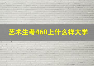 艺术生考460上什么样大学