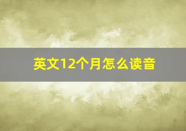 英文12个月怎么读音