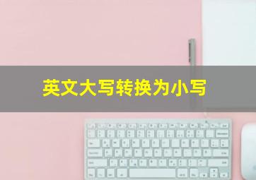 英文大写转换为小写