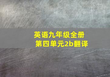 英语九年级全册第四单元2b翻译