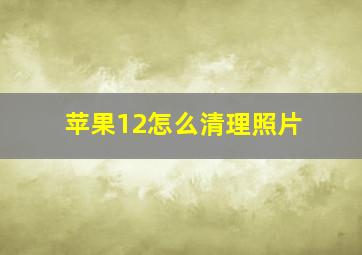 苹果12怎么清理照片