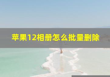 苹果12相册怎么批量删除