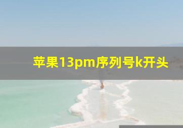 苹果13pm序列号k开头