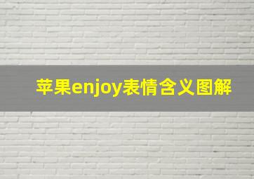 苹果enjoy表情含义图解