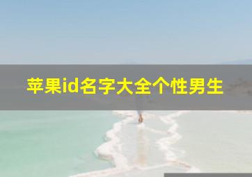 苹果id名字大全个性男生