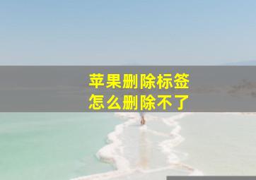 苹果删除标签怎么删除不了