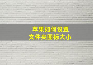 苹果如何设置文件夹图标大小