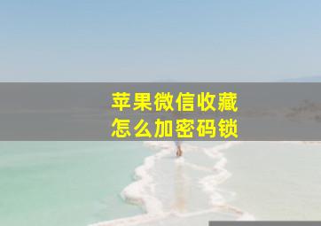 苹果微信收藏怎么加密码锁