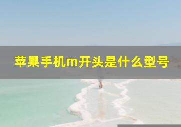 苹果手机m开头是什么型号