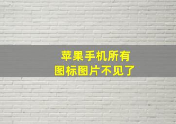 苹果手机所有图标图片不见了