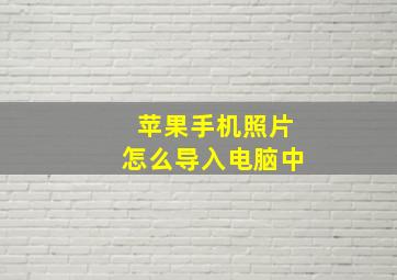 苹果手机照片怎么导入电脑中