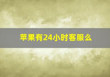 苹果有24小时客服么