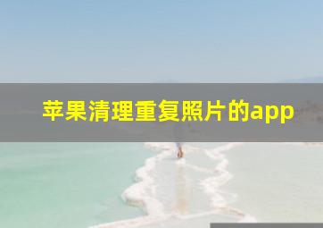 苹果清理重复照片的app