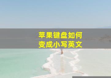 苹果键盘如何变成小写英文