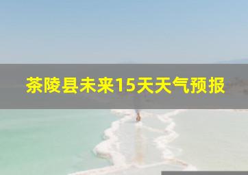 茶陵县未来15天天气预报