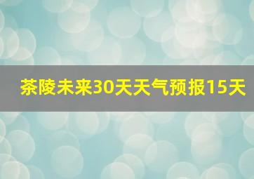 茶陵未来30天天气预报15天