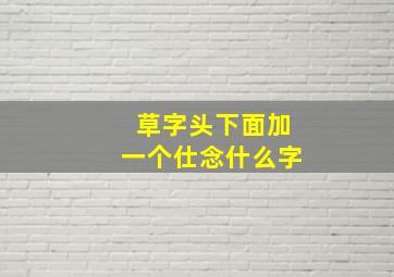 草字头下面加一个仕念什么字