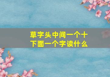 草字头中间一个十下面一个字读什么