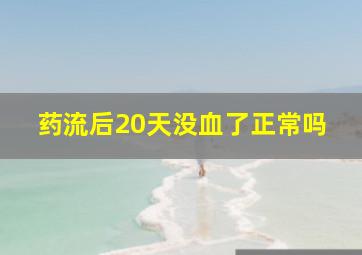 药流后20天没血了正常吗