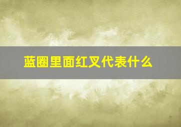 蓝圈里面红叉代表什么