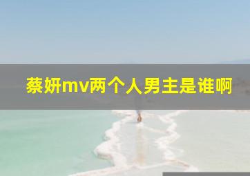 蔡妍mv两个人男主是谁啊