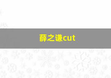 薛之谦cut