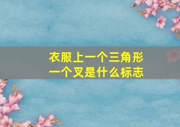 衣服上一个三角形一个叉是什么标志