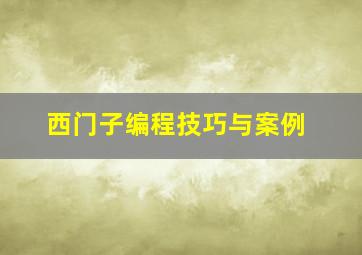 西门子编程技巧与案例