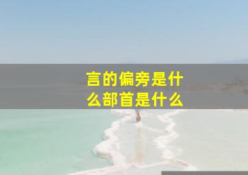 言的偏旁是什么部首是什么