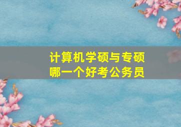 计算机学硕与专硕哪一个好考公务员