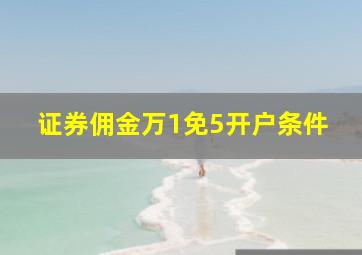 证券佣金万1免5开户条件