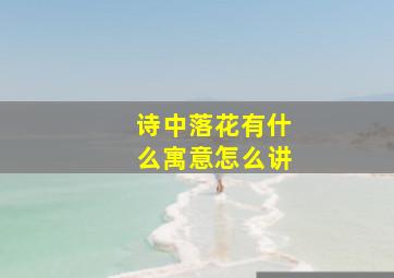 诗中落花有什么寓意怎么讲