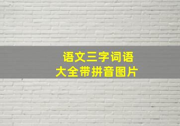 语文三字词语大全带拼音图片