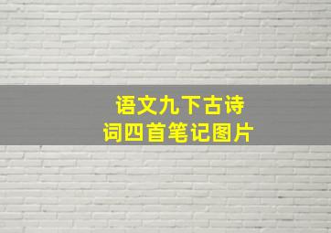 语文九下古诗词四首笔记图片