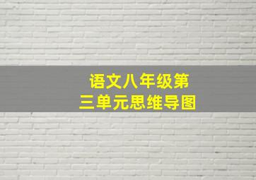 语文八年级第三单元思维导图