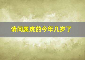 请问属虎的今年几岁了