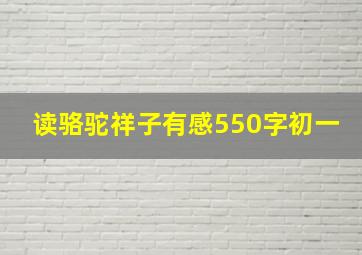 读骆驼祥子有感550字初一