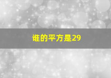 谁的平方是29