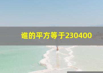 谁的平方等于230400