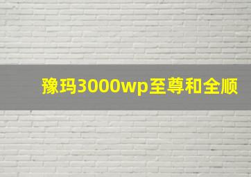 豫玛3000wp至尊和全顺