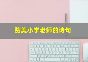 赞美小学老师的诗句