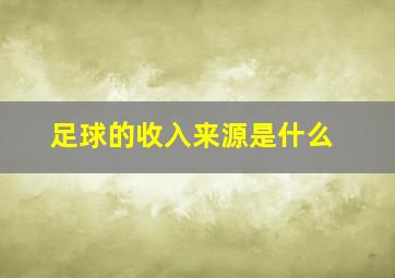 足球的收入来源是什么